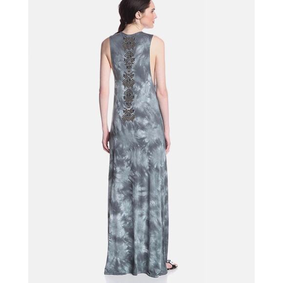 NWT Chaser Beaded Tie-Dye Maxi Dress – Blue/Gray/Green/White – Women’s Small - Picture 3 of 8